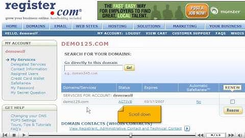 Transferring domain names away from Register.com by VodaHost web hosting