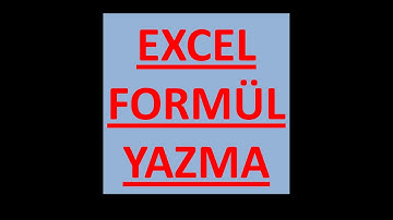 Excel - Formül yazma (Dört işlem - KDV -İskonto)