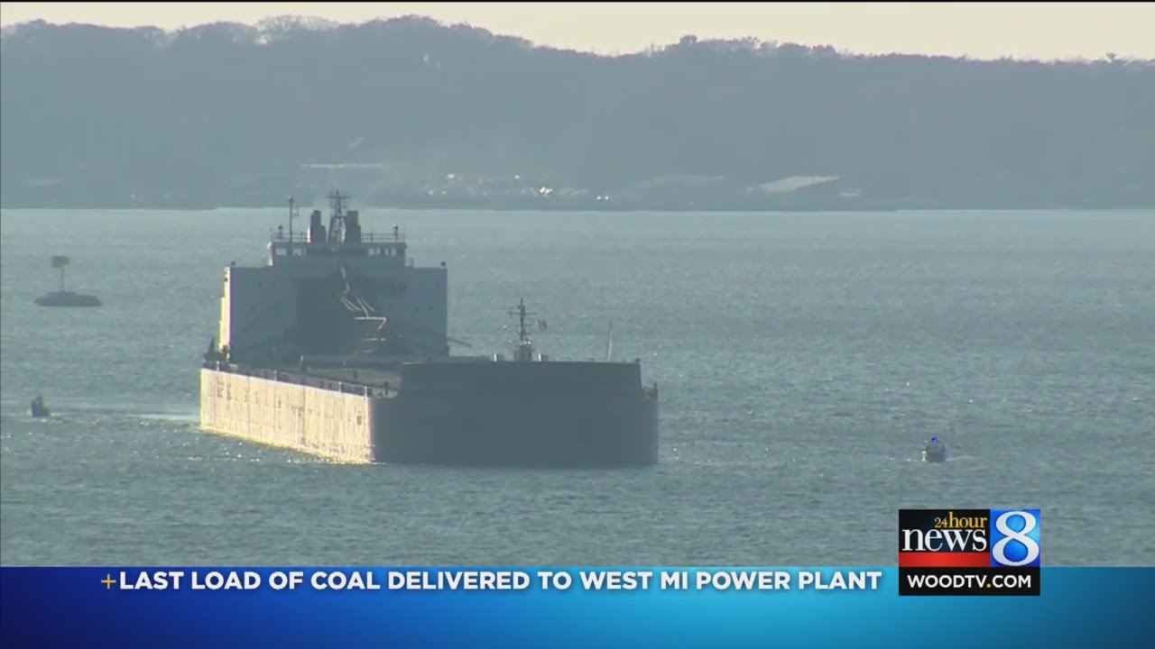Final coal delivery for power plant in Muskegon