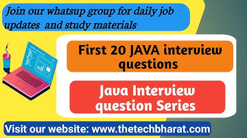 Top Core Java Interview Questions -1 | TCS, Cognizant, Infosys, Wipro, HCL, and many more | 2024