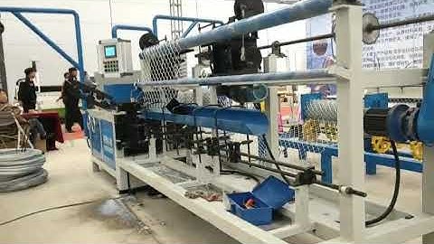 Good quality double wire fully auto chain link fence machine/Diamond mesh making machine