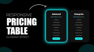 Responsive Pricing Table Design using HTML & CSS | Pricing Plan UI
