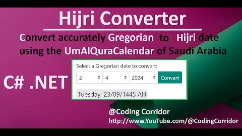 How to Convert Gregorian to Hijri date using the Umm al-Qura calendar of Saudi Arabia using C#