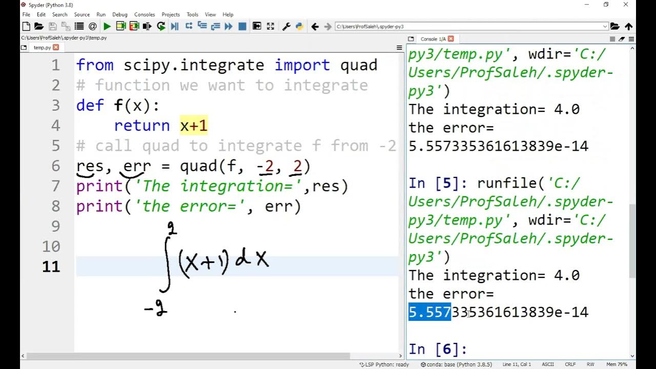 Numerical Integration using SciPy.integrate - YouTube