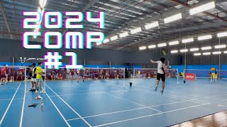 First comp of 2024! Badminton highlights 🏸 Part 1/3