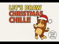 How to Draw Christmas Chilli (Bluey's Mom) 🎅🐾 | Easy for Kids l Kolay Bluey Karakter Çizimleri