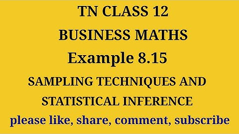 Tn 12 Business maths | example 8.15 | chapter 8 |state board |gmrrao maths |