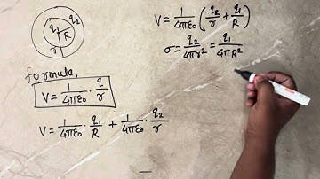 19. Two concentric spheres kept in air have radii 
