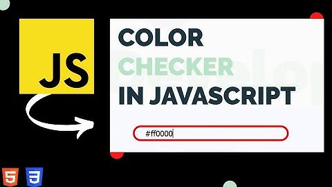 JavaScript Color Checker