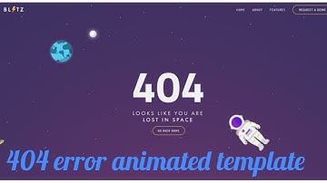 404 Error Animated Template || Design with Html & Javascript || creative template with space effect