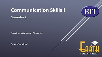 BIT | Sem 2 | Communication Skills | Overview and Past Paper Distribution