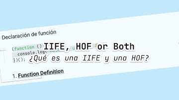 ¿Qué es una IIFE y una HOF?