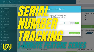 Serial Number Tracking - 1 minute Feature Series