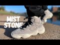yeezy mist stone on feet