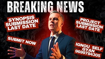 ignou synopsis submission last date 2025