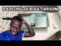 Painting our bathroom walls and door  koree the painter  sylviaandkoreebichanga