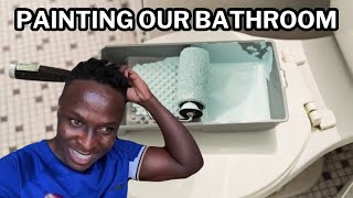 Painting Our Bathroom Walls and Door | Koree the Painter 😂😂😂 ​⁠@SylviaAndKoreeBichanga