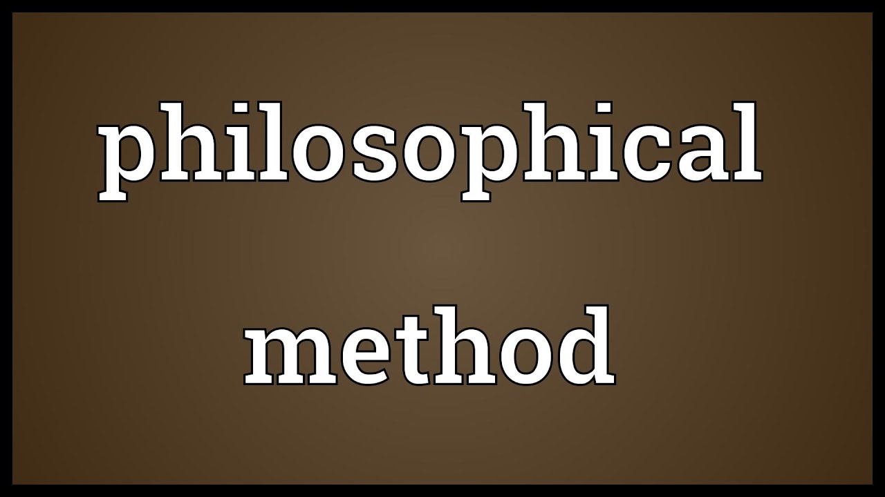 define methodology in philosophy