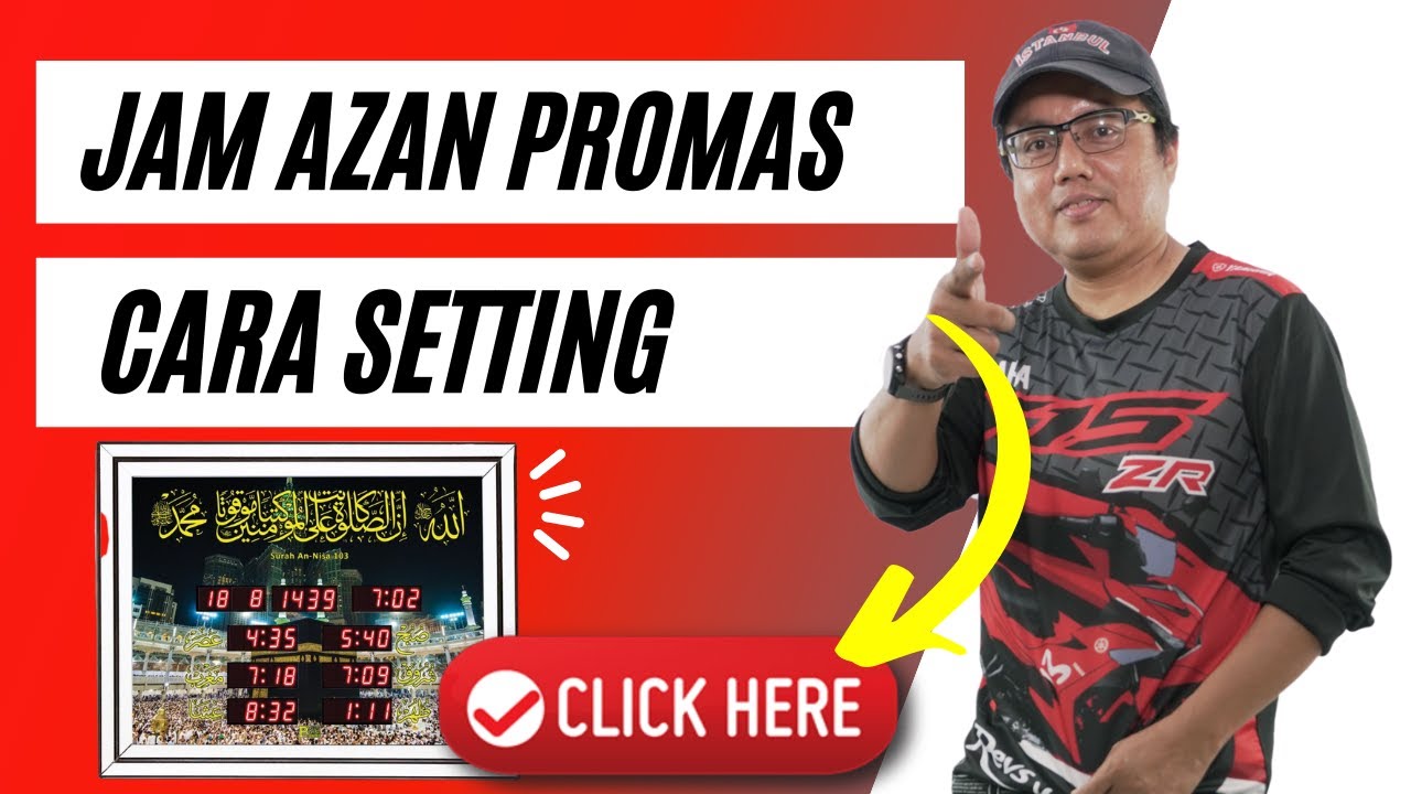 Jam Azan Promas PMS9 Cara Setting Tarikh dan Waktu Semasa - YouTube