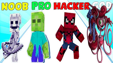 NOOB vs PRO vs HACKER vs GOD in Merge Hero Craft Evolution