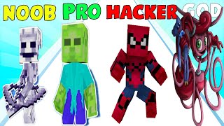 NOOB vs PRO vs HACKER vs GOD in Merge Hero Craft Evolution screenshot 4