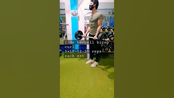 Barbell bicep curl 💪🔥