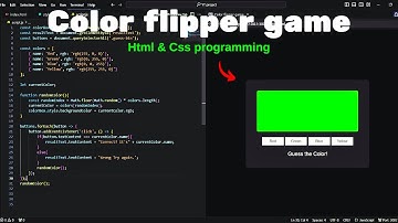 Color flipper game create in [ HTML, CSS & JS ] programming | ASMR Program | No Talking