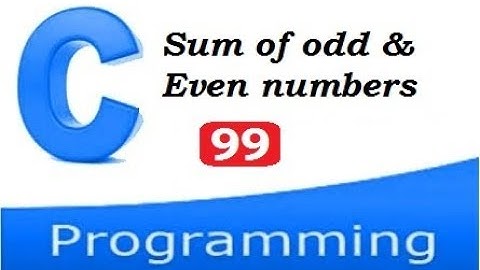 C program to calculate sum of odd and even numbers in an array
