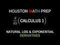 Derivatives of Natural Logarithm &amp; Natural Exponential Functions
