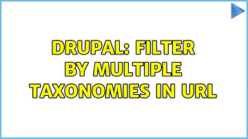 Drupal: Filter by multiple taxonomies in URL