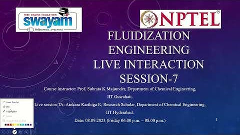 NPTEL-Fluidization Engineering July 2023 Problem solving session-Week 7
