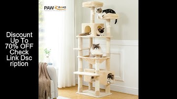 Multi-Level Cat Tree Tower with Scratching Posts&Board, Hammock, Cat Condo, Spacious Top Perch,Dangl