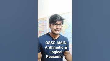 OSSC AMIN Arithmetic and Logical Reasoning Complete Solution #ossc #opsc #osssc