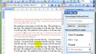 AM 3.1.3.2 Paragraph styles Microsoft Word 2003