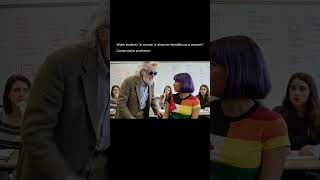 Conservative professor's reaction to woke student's definition of woman #maga #nonbinary #lgbtqia