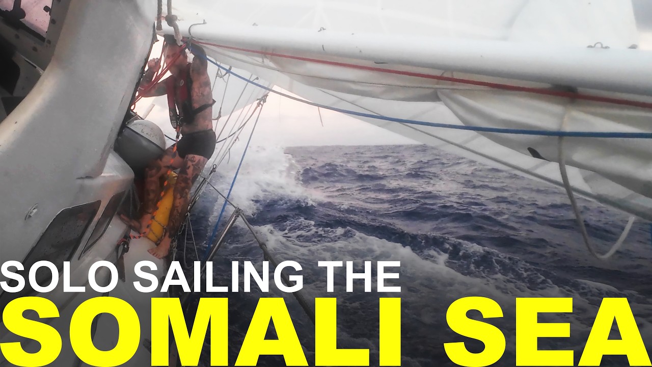 ⁣Sailing Alone Across the Somali Sea on a 30ft Sailboat Rough Seas from The Seychelles