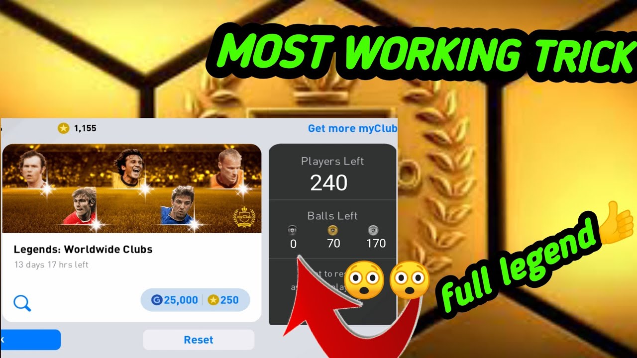 legend black ball trick in legends worldwide clubs boxdraw|pes2021 mobile/pes gamer man