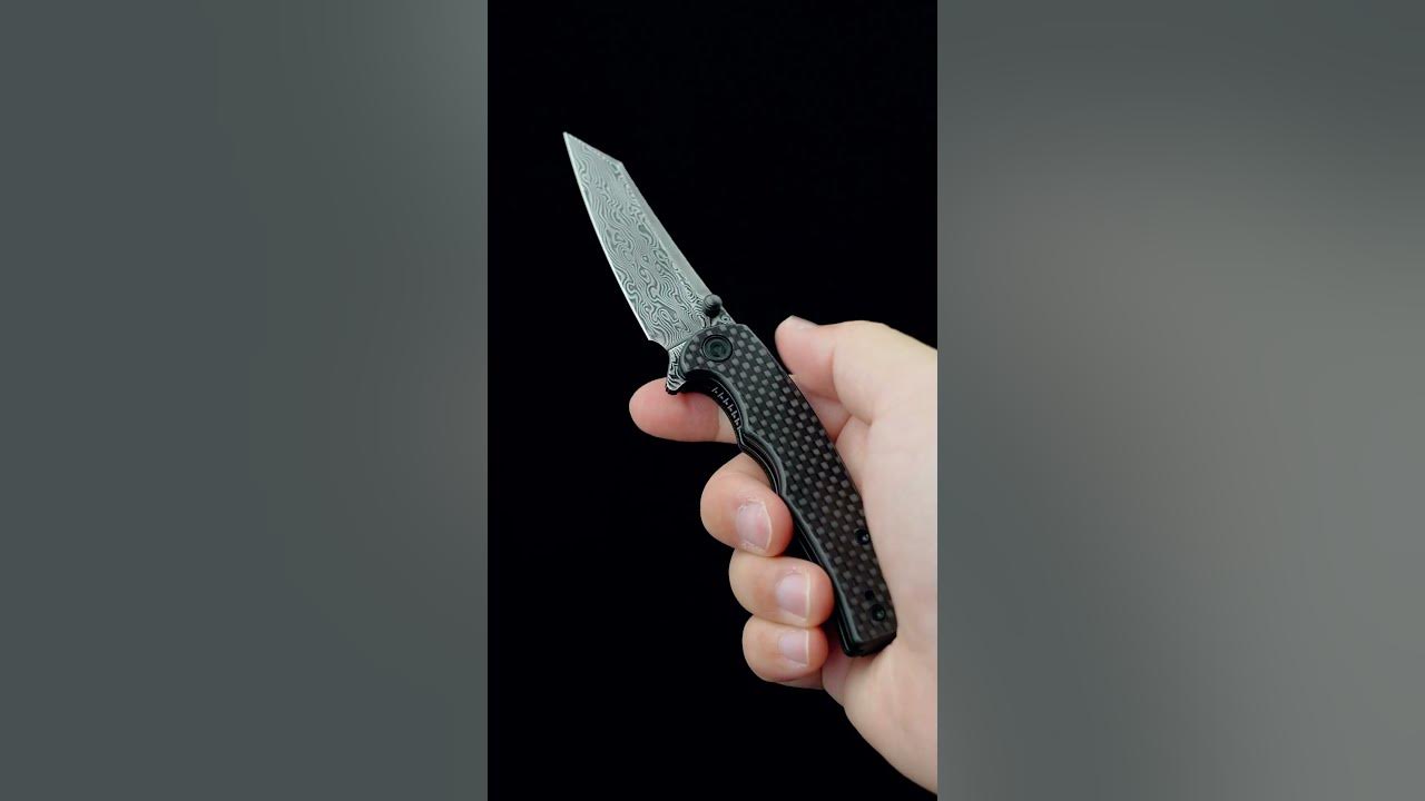 CIVIVI P87 Folder EDC Knife - Carbon Fiber Handle Damascus