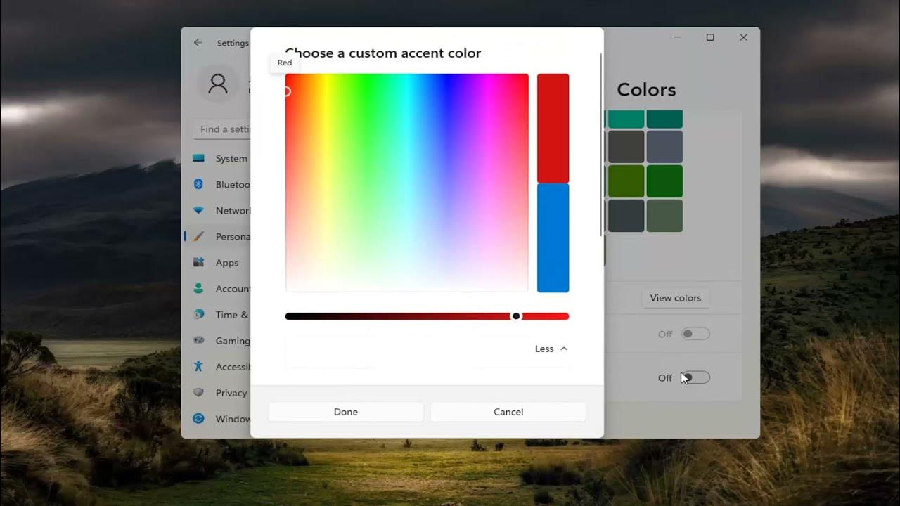 Change color on windows 11 tutorial youtube