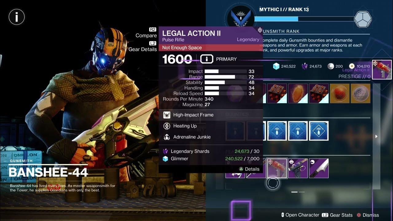 Destiny 2 Legal Action Ii How To Get Banshee has a 4.0/5 "LEGAL ACTION II " Destiny 2 Lightfall #Destiny2 #