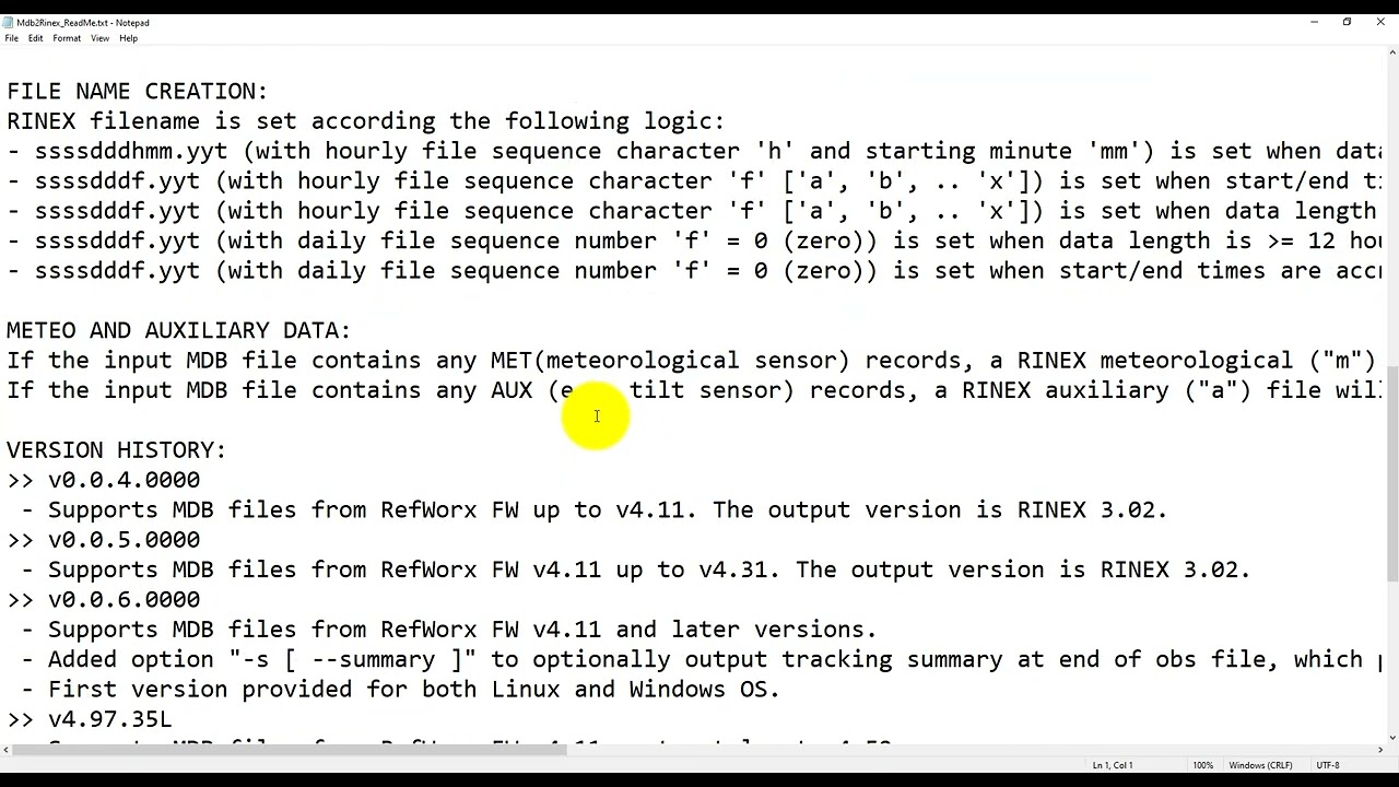 How  to convert MDB to Rinex