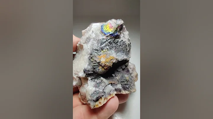 Iridescent Turgite on Quartz. Graves Mountain Georgia.