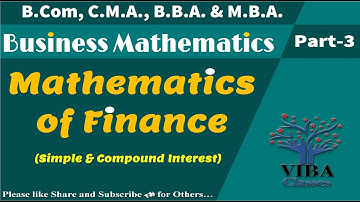 Business Mathematics|| Business Finance || Simple Interest|| Compound Interest|| Part -3|| B. Com.||