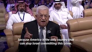 Abbas says only US can halt Israel