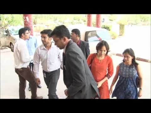 Crestech delegates being escorted
