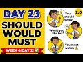Day 23: Should Would Must Rules |Advice & Zaroori |5 min mein |English Seekho 2.0