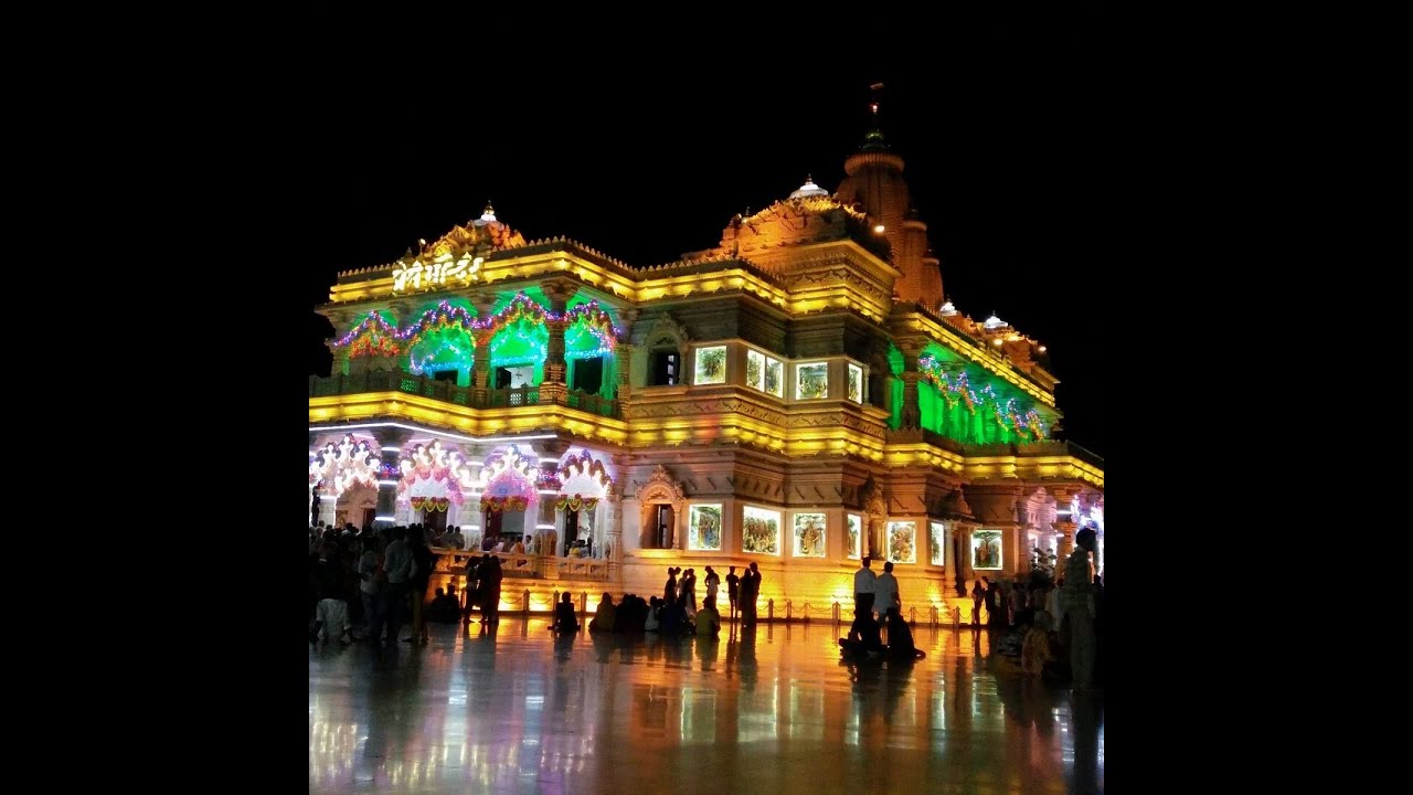 प्रेम मन्दिर वृन्दावन दर्शन | Temple changing color captured  