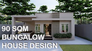 90 SQM BUNGALOW HOUSE DESIGN | Konsepto Designs