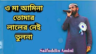 OMa Amina Tomar Laler ni tulona.ওমা আমিনা তোমার লালের নেই তুলোনা সাইফুদ্দিন আমিনী।NewবাংলাVideoগজেল