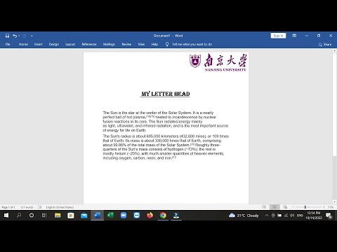 Where Does Logo Go On Letterhead